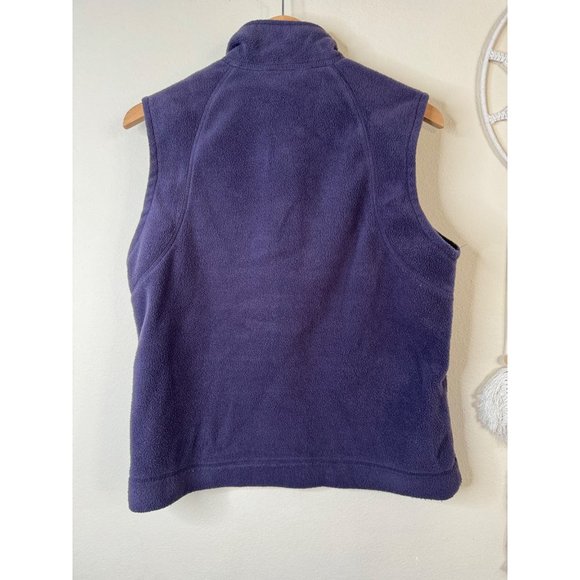Columbia Purple Women's Outdoor Full Zip Fleece Vest Size L Pockets - Picture 5 of 11